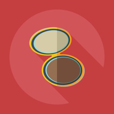 Gölge simgeler ayna ile düz modern tasarım