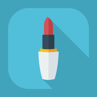 Gölge simgeler ruj ile düz modern tasarım