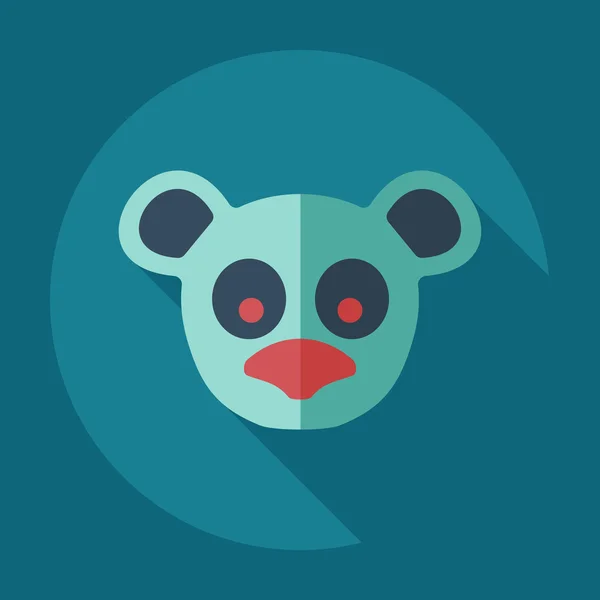 Diseño moderno plano con iconos de sombra pandas — Vector de stock