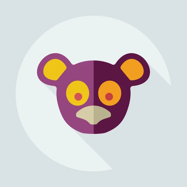 Diseño moderno plano con iconos de sombra pandas — Vector de stock