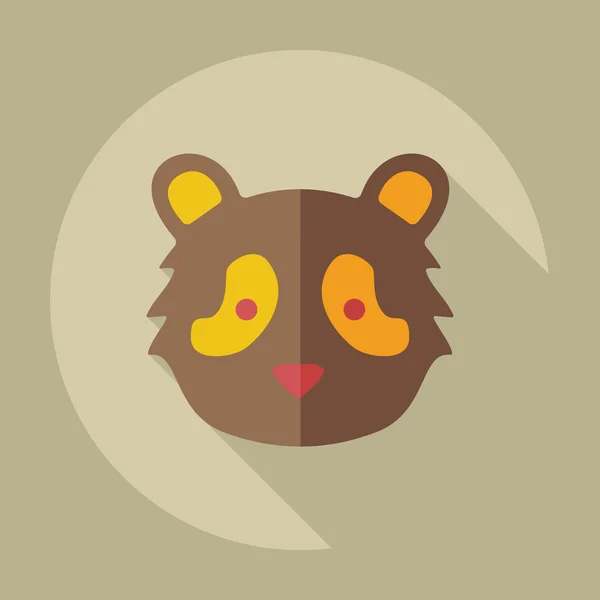 Diseño moderno plano con iconos de sombra pandas — Vector de stock