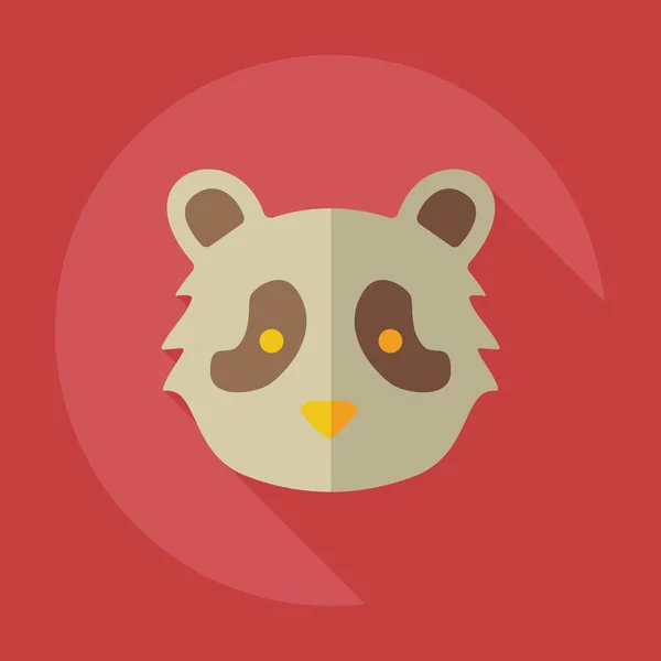 Diseño moderno plano con iconos de sombra pandas — Vector de stock