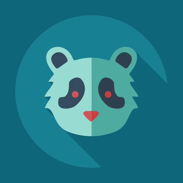 Diseño moderno plano con iconos de sombra pandas — Vector de stock