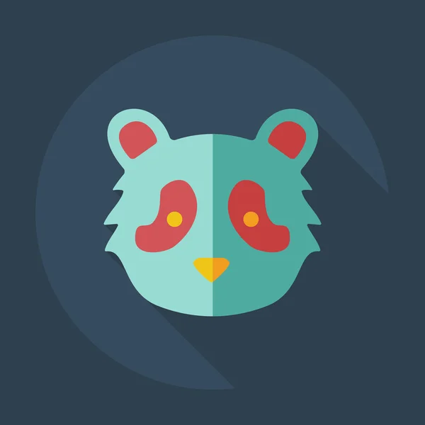 Diseño moderno plano con iconos de sombra pandas — Vector de stock