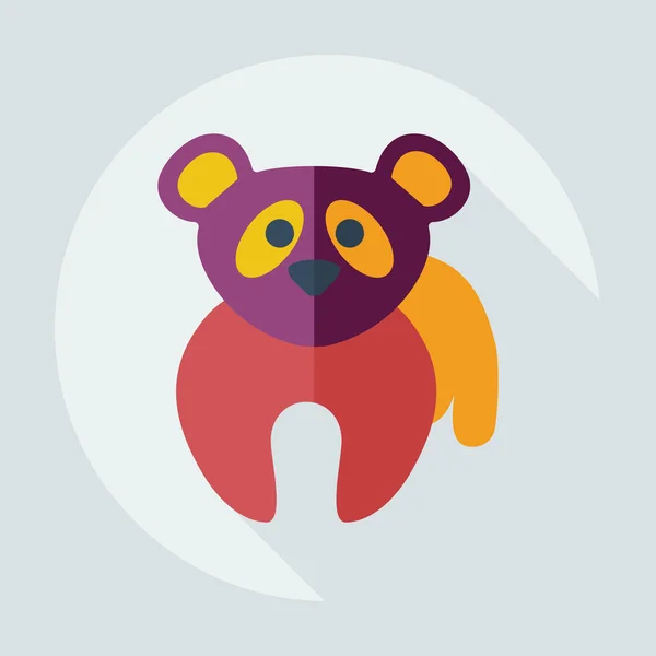 Diseño moderno plano con iconos de sombra pandas — Vector de stock