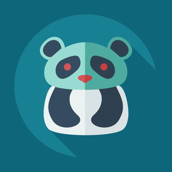 Diseño moderno plano con iconos de sombra pandas — Vector de stock