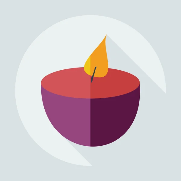 Flat modern design with shadow icons candle