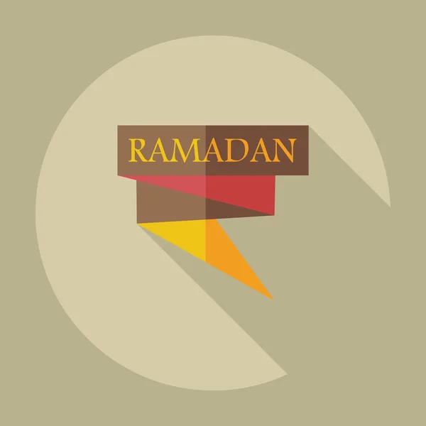 Flat modern design with shadow icons ramadan — Stock Vector