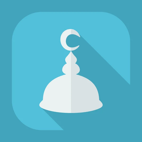 Design moderno piatto con le icone ombra moschea — Vettoriale Stock