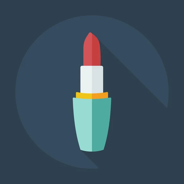 Flat modern design with shadow icons lipstick