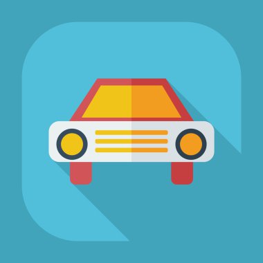 Gölge simgeler araba ile düz modern tasarım