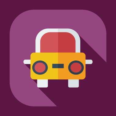 Gölge simgeler araba ile düz modern tasarım