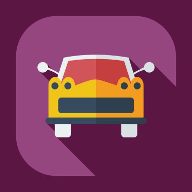 Gölge simgeler araba ile düz modern tasarım