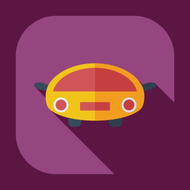 Gölge simgeler araba ile düz modern tasarım