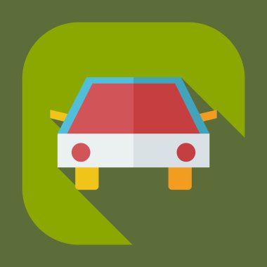 Gölge simgeler araba ile düz modern tasarım