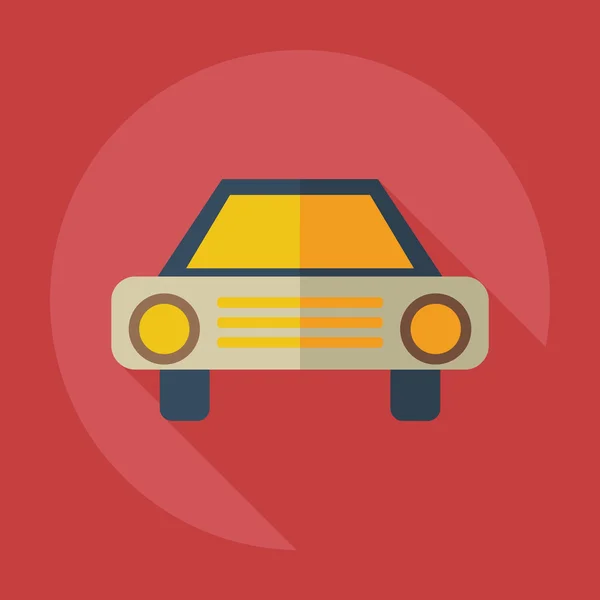 Diseño moderno plano con iconos de sombra coche — Vector de stock