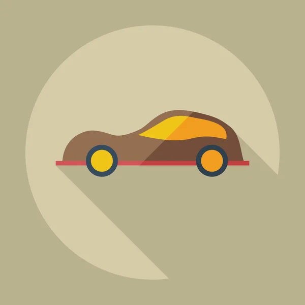 Diseño moderno plano con iconos de sombra coche — Vector de stock