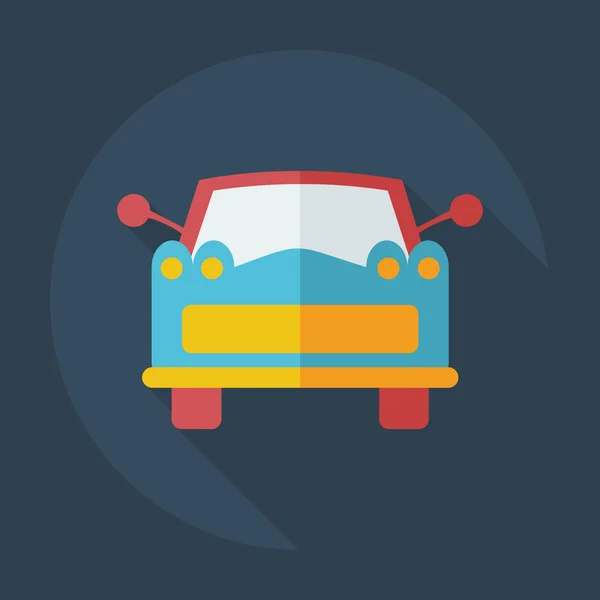 Diseño moderno plano con iconos de sombra coche — Vector de stock