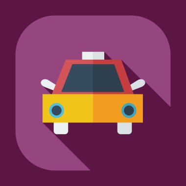 Gölge simgeler araba ile düz modern tasarım