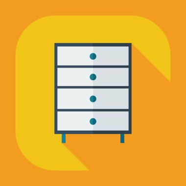 Gölge simgeler tuvalet ile düz modern tasarım