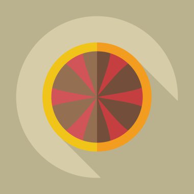 Gölge simgeler portakal ile düz modern tasarım