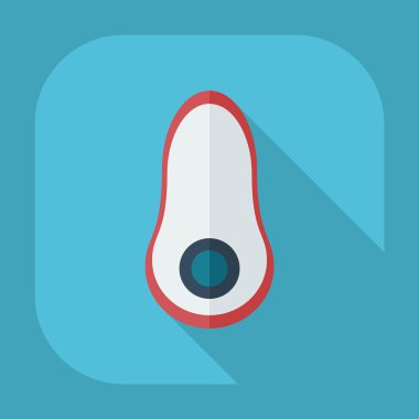 Gölge simgeler biftek ile düz modern tasarım