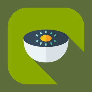 Gölge simgeler kavun ile düz modern tasarım