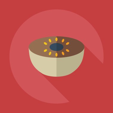 Gölge simgeler kavun ile düz modern tasarım