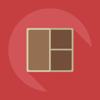 Gölge simgeler pencereli düz modern tasarım