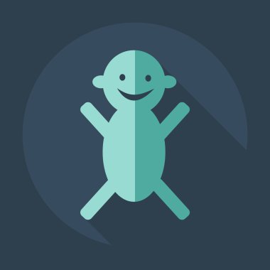 Gölge simgeler oyuncaklar ile düz modern tasarım