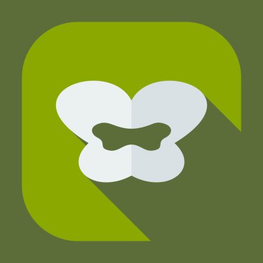 Gölge simgeler dudakları ile düz modern tasarım