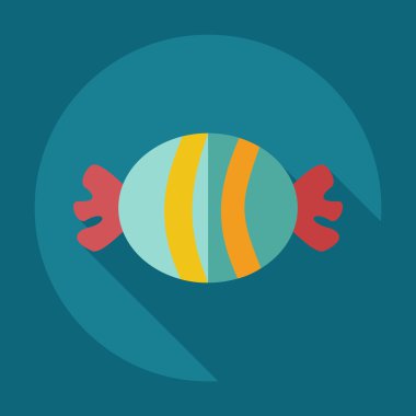 Gölge simgeler sweet ile düz modern tasarım