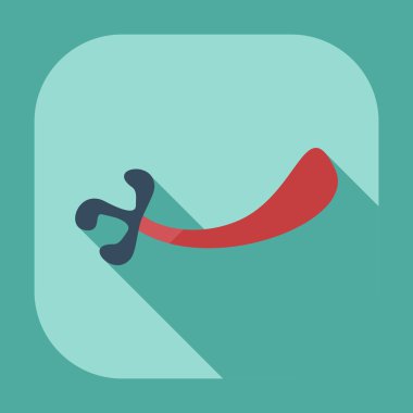 Gölge simgeler kılıç ile düz modern tasarım