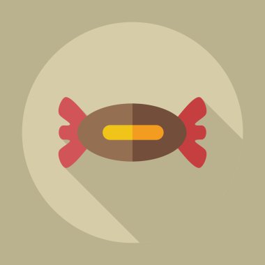 Gölge simgeler sweet ile düz modern tasarım