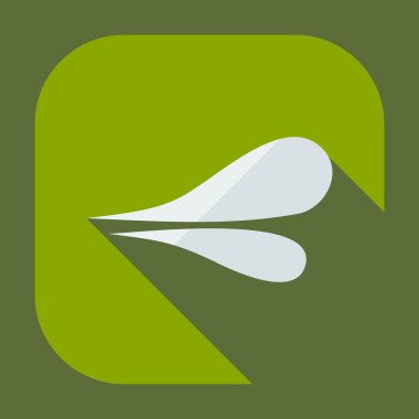 Gölge simgeler dudakları ile düz modern tasarım