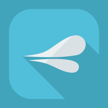 Gölge simgeler dudakları ile düz modern tasarım