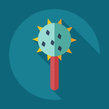 Gölge simgeler topuz ile düz modern tasarım