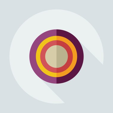 Gölge simgeler sweet ile düz modern tasarım