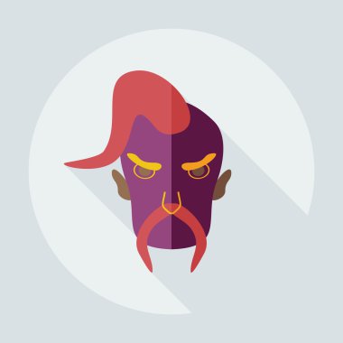 Düz modern tasarım gölge simgelerle Kozak