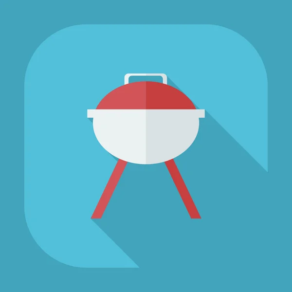 Flat modern design with shadow icons barbecues