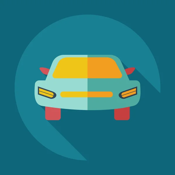 Diseño moderno plano con iconos de sombra coche — Vector de stock