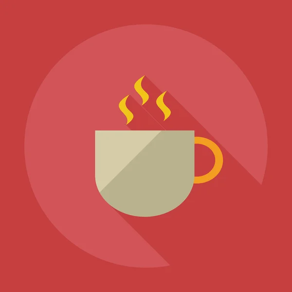 Flat modern design with shadow icons coffee