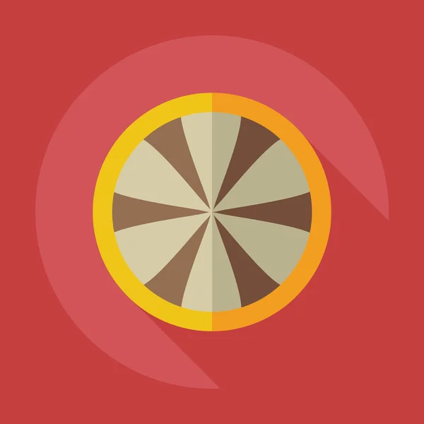 Platt modern design med skugga ikoner Apelsin — Stock vektor