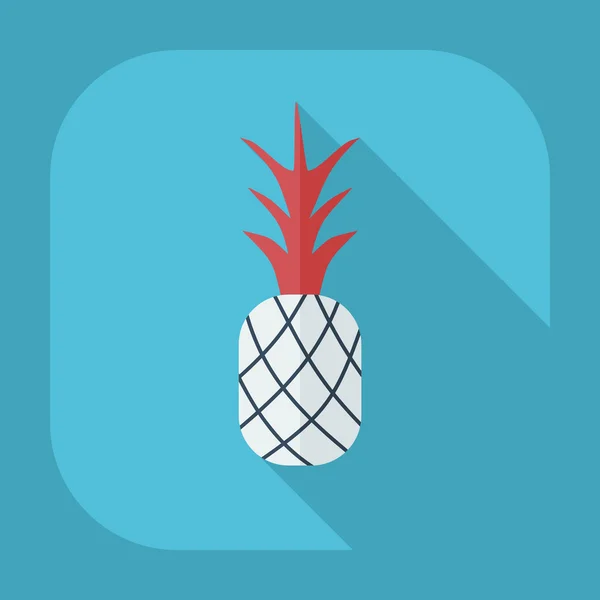 Flat modern design with shadow icons pineapple