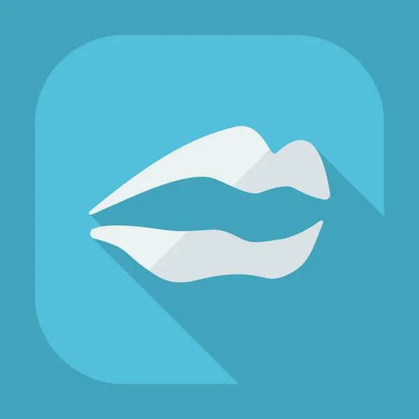 Flat modern design with shadow icons lips