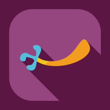 Gölge simgeler kılıç ile düz modern tasarım