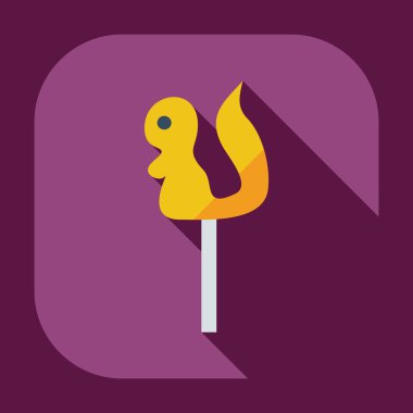 Gölge simgeler şeker ile düz modern tasarım