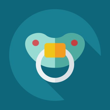 Gölge simgeler emzik ile düz modern tasarım