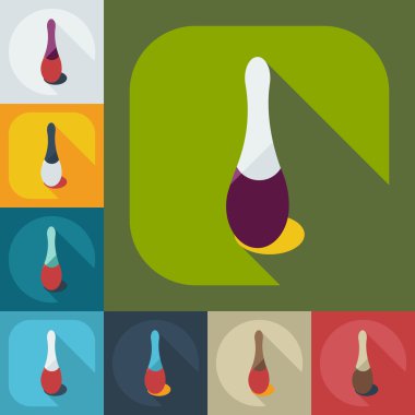 Gölge simgeler vernik ile düz modern tasarım