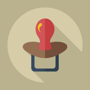 Gölge simgeler emzik ile düz modern tasarım